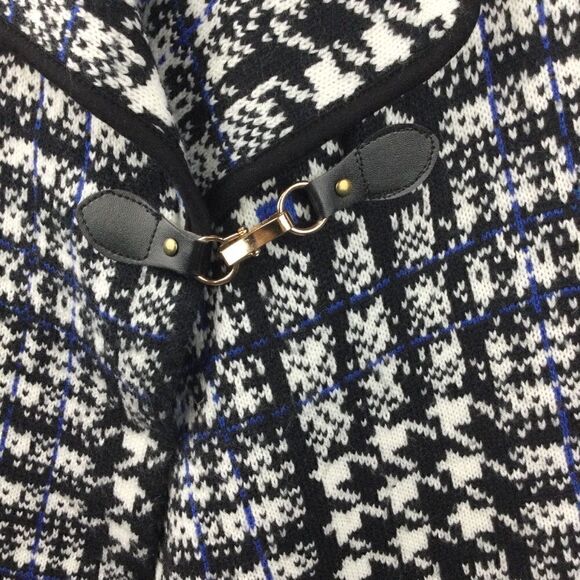 Sioni Houndstooth Knit Vest, White Blue Black Sweater - Small/Medium Petite - Picture 7 of 11